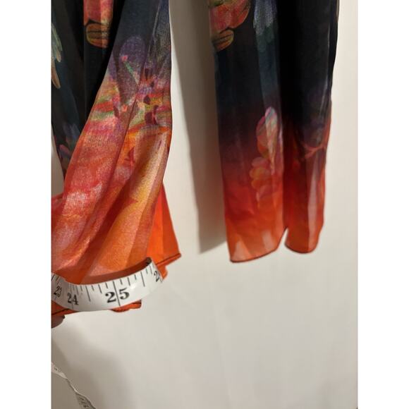 Ted Baker London Scarf Rectangular Floral Satin - Picture 6 of 6